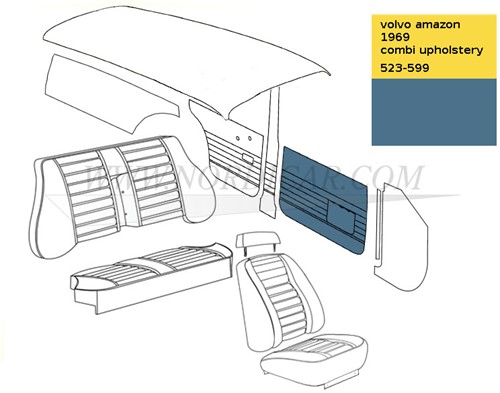 Tür Frontblende Verkleidung Blau Volvo Amazon code 523-599 1969 692914