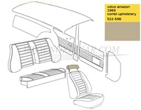 Hoofdsteun bekleding beige Volvo Ama Interieurcode 430-595 522-598 692948-3