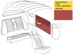 Tür Frontblende Verkleidung Rot Volvo Amazon P130 1970 code 434 695098
