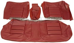 Achterbank bekleding set Maroon leer zitting + rugleuning Volvo 164 code 967 695281