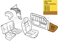 Kick panel set- gold brown- Left and Right Volvo 1800E 37550- 1800ES 695880