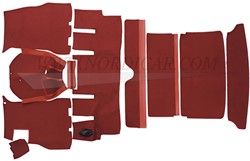 Jeu de tapis de sol Rouge complet Volvo 1800S 64- 10dlg 696008