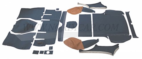 Jeu de tapis bleu-marron complet Volvo 1800ES 696016