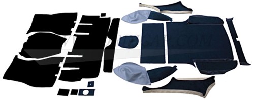 Carpet set blue-blue complete Volvo 1800ES 696016