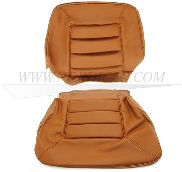 kit de Housse de siège- cuir coloris marron- assise et dossier