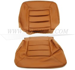 kit de Housse de siège- cuir coloris marron- assise et dossier Volvo 144GL 164 code 960-862 961-863 696469