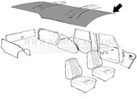 Headlining black Volvo 245 75-93 698992