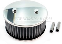 Luchtfilter Chroom Hi-Performance 70mm Volvo 544 Ama P1800S 140 B18 B20 SU HS6 73606-2