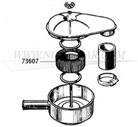 Luftfilter Einsatz Volvo 544 210 Amazon B18A ('62-'64) 73607-2