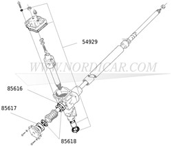 Boitier de direction – butée- rondelle supérieure Volvo 544 210 Ama 1800S E ES 142 144 145 85616
