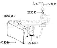 Kühler- offenes System- Supertropic-ALU Volvo 544 210 Amazon 1961-1966 8601065-2