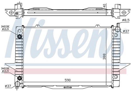 Radiator- Nissens Volvo S/V70 V70XC 99-00 C70 99-05 8603767-2
