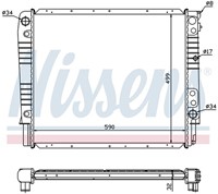 Radiateur de refroidissement – marque Nissens Volvo 740 940 91- handgesch m/ac m/turbo 8603899-2