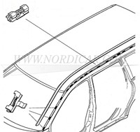 Clip daklijst / voorruit sierlijst Volvo S80 (-06) S60 (-09) V70 (00-08) XC70 (01-07) 8622906-2