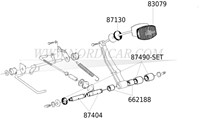 Pedal shaft rubber seal ring set Volvo 444 445 544 210 87490-2