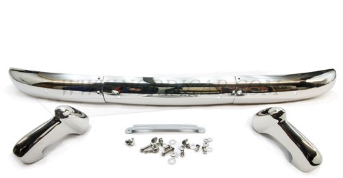 Voorbumper compleet RVS met knobbel rozetten Volvo 444 445 ('48-54') 88547-3