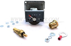 Anzeige, Kühlmitteltemperatur elektrisch 6V Volvo 444 445, grijze achtergrond met witte bolletjes 88629