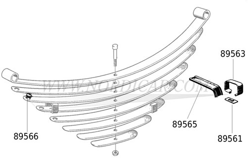 Klemband bladveer Volvo 445 210 89563-2