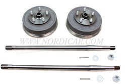 Steekas set met remtrommels Heavy duty  Volvo Amazon P1800S M27 M30 Spicer 89679