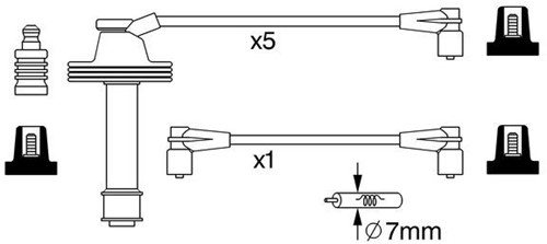 Zündkabelsatz Volvo 850 S/V70 -98 20V  9135700-3