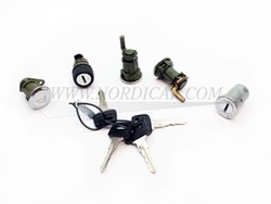 Door lock set complete (5 pieces) Volvo 240 260 1978-1993 estate 9140737