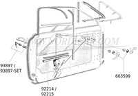 Door lock  Volvo 444 445 544 210 93897-3