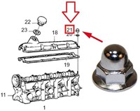 Blinde moer chroom Volvo 200 400 700 900-2