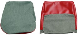 Stoel bekleding set grijs/rood zitting + rugleuning (1 stoel) Volvo Duett 1958- 1962 grijs / rood 98698-98699