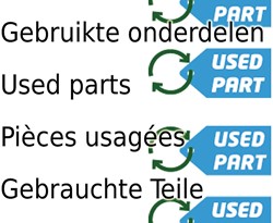 Gebruikte Onderdelen