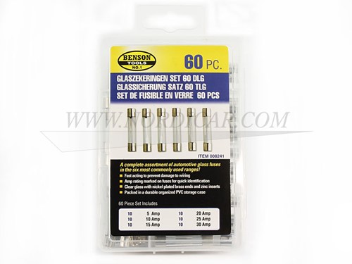 Glass Fuse set 60 pcs Volvo P1800S 008241