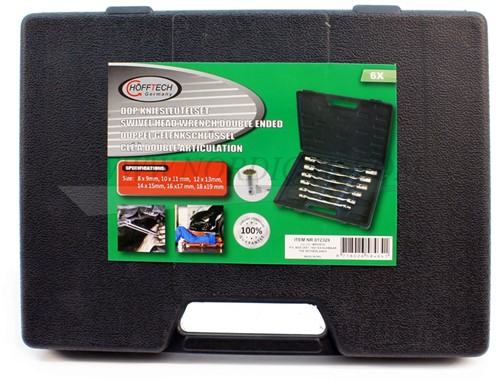 6-teiliges metrisches Knieschlüsselset (Kappen metrisch 6 bis 19) IB-012329-3