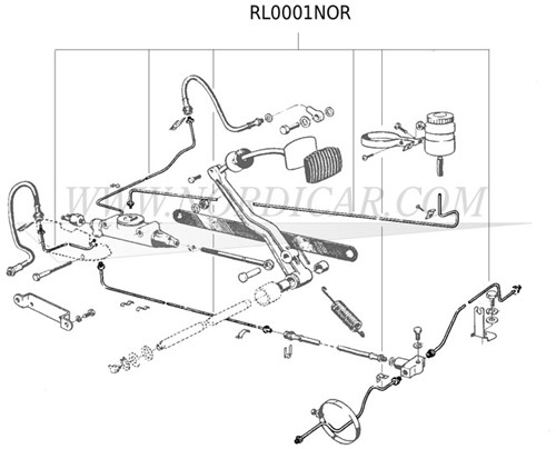 Brake line set Volvo PV444 PV544 RL0001NOR-2