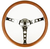 Sport steering wheel 3-spoke aluminum  wood Volvo 544 ... 260 38cm -3