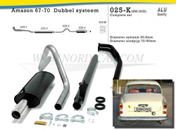 Sport uitlaatset Simons  Volvo Amazon ('67-'70) SM120D