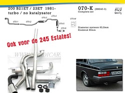 Sportauspuffanlage Simons 2 Zoll Volvo 240 B19ET B21ET B21FT Turbo SM240