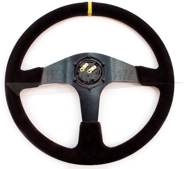 Volant sport Simoni Racing Defender SUEDE 380mm Volvo Past op Luigi  stuurnaven 380mm SR