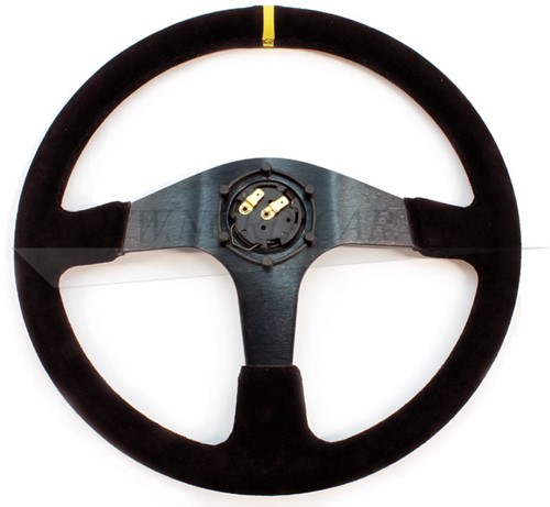 Sport steering wheel Simoni Racing Defender SUEDE 380mm Volvo Past op Luigi stuurnaven 380mm SR