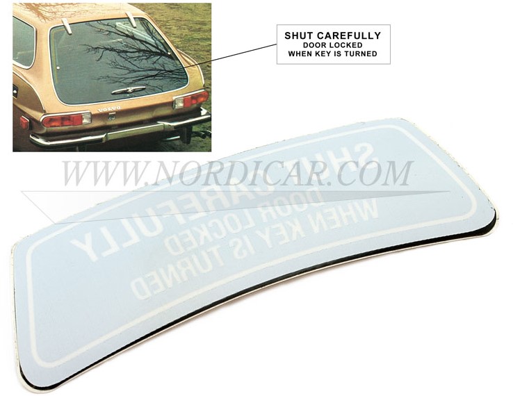 Sticker Shut Carefully Volvo 1800es Stick133 Nordicar