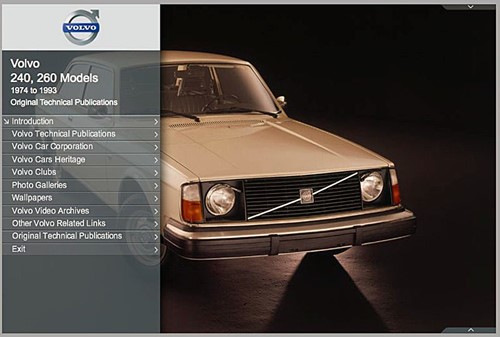 e-Book Original Technical Publications, online versie Volvo 240 260, 1974-1993 TP