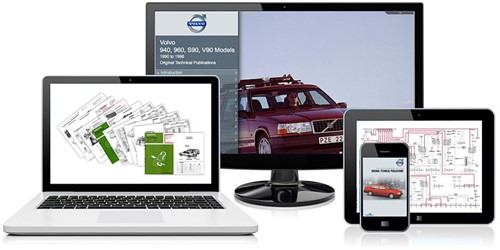 e-Book Original Technical Publications, version en ligne Volvo 940 960 S90 V90, 1990-1998 TP-3