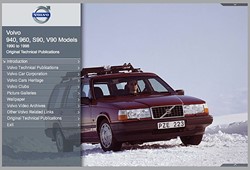 e-Book Original Technical Publications, version en ligne Volvo 940 960 S90 V90, 1990-1998 TP