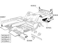 Tôle de réparation – passage de cable de frein à main Volvo Ama 653580-2