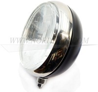 Fog light high-beam- classic 21cm Volvo Zwarte achterkant chroom ring VS3208-2