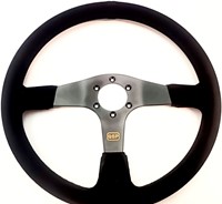 QSP sportstuur suède - 380 mm - vlak Volvo Past op Luigi stuurnaven 380mm SR-2